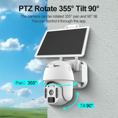 4g Solar Ptz Câmera Corpo de Metal Ubox Wifi Câmera Solar Visão Noturna a Cores