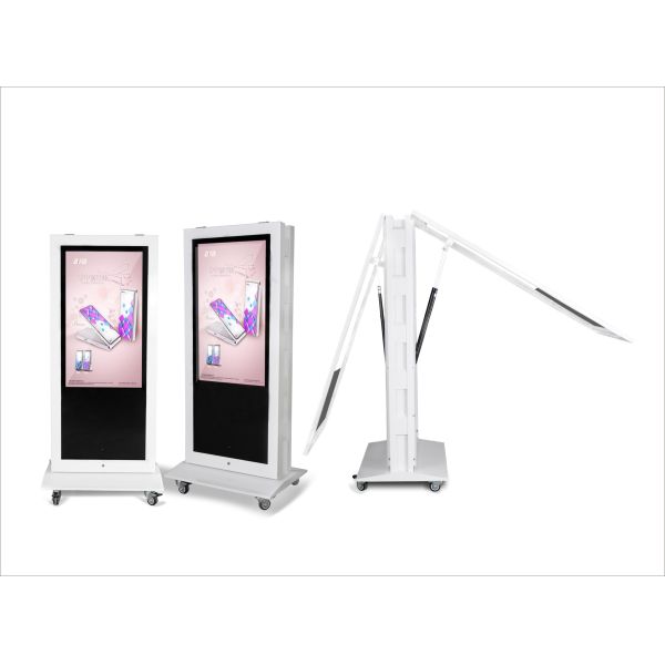 Vertical / Horizontal Retail Outdoor Digital Signage Lcd Display Brightness 2000cd