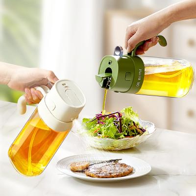 2 In 1 Olive Oil Bottle Spray Dispenser Bottle for Cooking with Fine Mist Nozzle