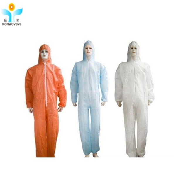 White Non Woven Disposable Coverall Acid Proof Waterproof Disposable Isolation Coveralls