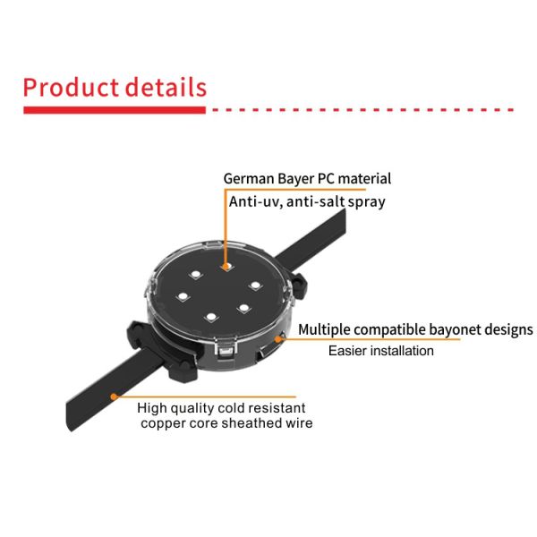 Наружные светодиодные точечные огни водонепроницаемые и огнезащитные IP68 SPI Управляемые 12В