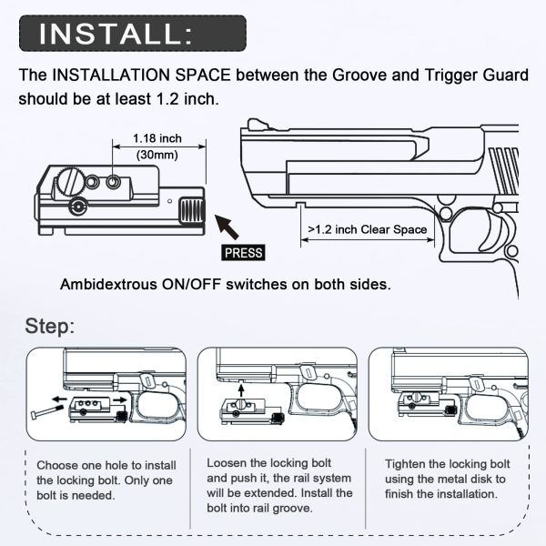 Aluminum Shotgun Hunting Accessories Rechargeable Green Tactical Laser Sight