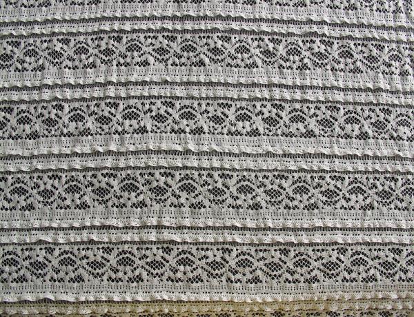 Eco-Friendly Stretch Lace Cotton Spandex Fabric , Beige Elastic Lace Trim CY-LW0220