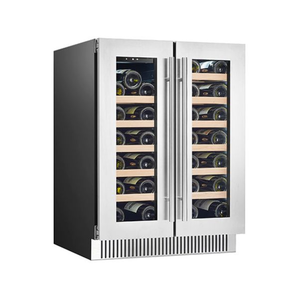 Мода двойная зона СС двойная стеклянная дверь красное вино холодильник с 180L 68 бутылок