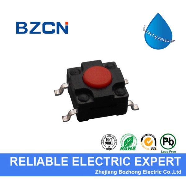 Taping Type Waterproof Tactile Switch Plastic Button Thru Hole DIP Terminal