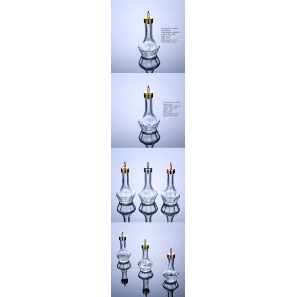Japanese-style Design Luxury Non-Lead Crystal Amber Shot Glasses for Wine 30ml Capacity