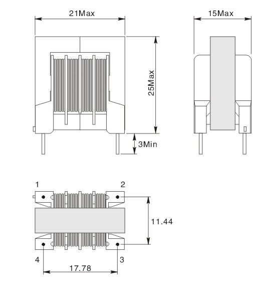 High Frequency Choke coil , Low Magnetic Flux Leakage For Filter LF2015