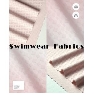 220gsm 81%Recycled Nylon + 19%Spandex Textured Swim Fabric for Swimwear