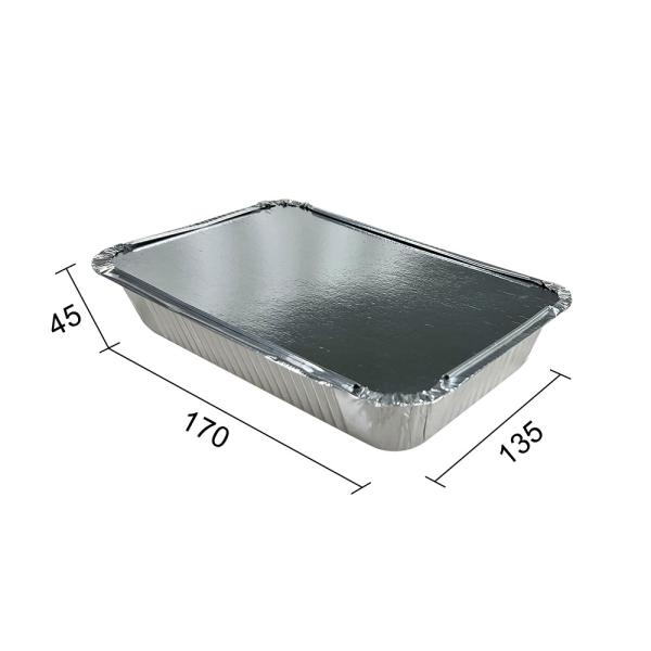 Aluminum Rectangle Takeaway Foil Food Containers for Disposable Baking Pan Trays