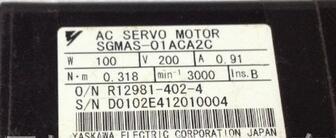 OMRON SGMAS-01ACA2C SERVO MOTOR 200 V 0.91 A 3000 R/MIN 17-bit Incremental Encoder