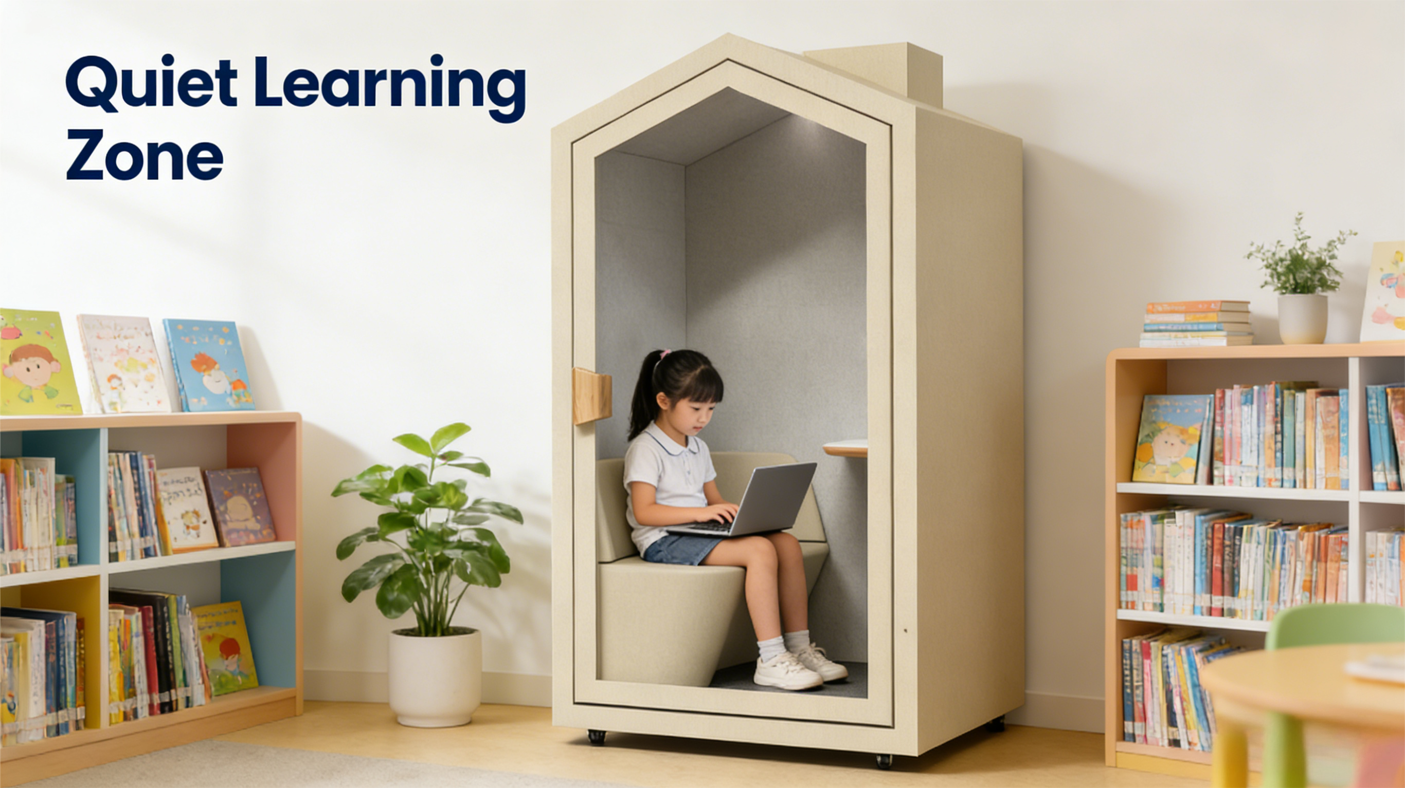 Home Office Pod engineered to reduce noise distractions and improve work efficiency in busy office or home environments