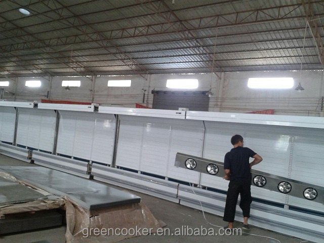 4 слоя холодильника охладителя полок открытого для оборудования пива супермаркета коммерчески