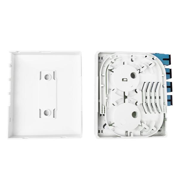 4 núcleos interiores painel de tomada de placa de fachada de fibra óptica de plástico UPC com tamanho 100 * 80 * 30mm