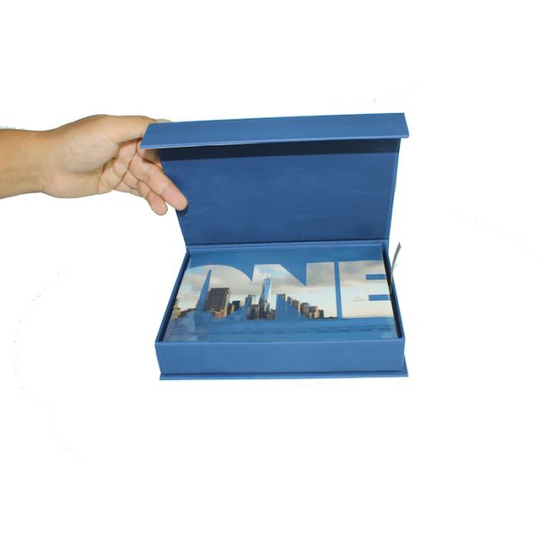 Rechargeable Battery LCD Video Brochure Customized Size For Business Gift