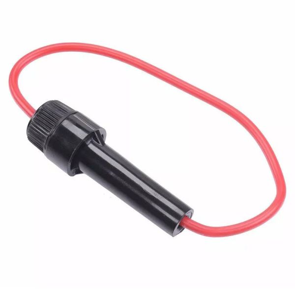 InLine 14 AWG 20A Bayonet Type Glass Fuse Holder for 1/4inch 1/4x1-1/4 6*30mm Fuse