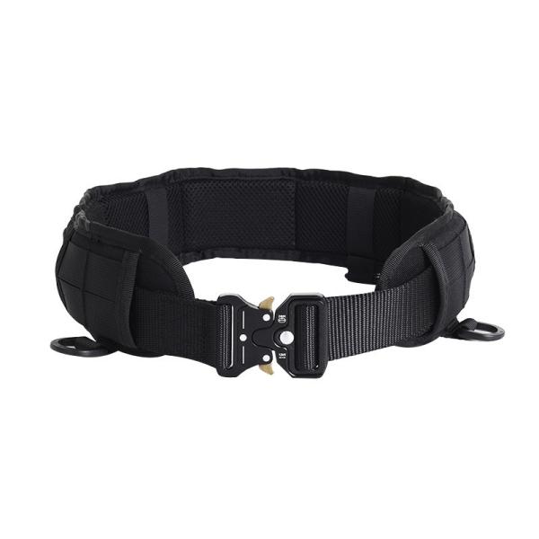 Outdoor Molle Tactical Waistband Zinc Alloy Buckle Tactical Black Belt