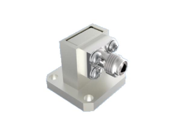 WR28 BJ320 Right Angle Waveguide to 2.92mm K Type Coaxial Adapter 26.4GHz-38GHz Ka Band Aerospace Grade RF Waveguide Coax Transition Connector