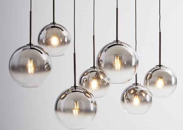 LED Modern Diameter 20 / 25 / 30CM Glass Pendant Lamp For Bar