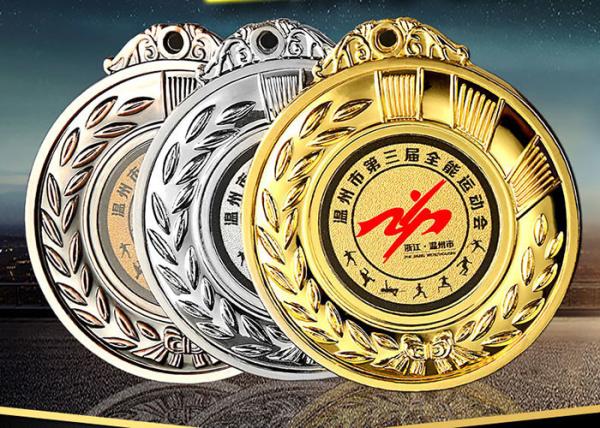65mm Diameter Kids Metal Medals , Personalized Metal Sports Souvenirs