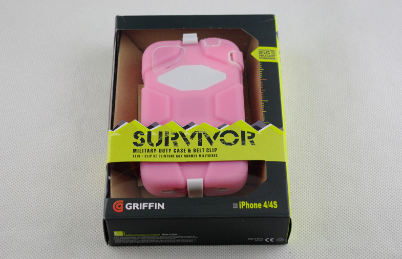Pink Silicon Cell Phone Survivor Military Cases For Iphone 4
