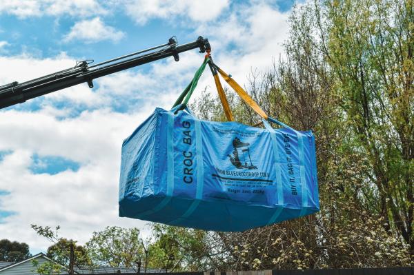 120L Capacity Waste Skip Bags with UV Resistant Custom Printing Available