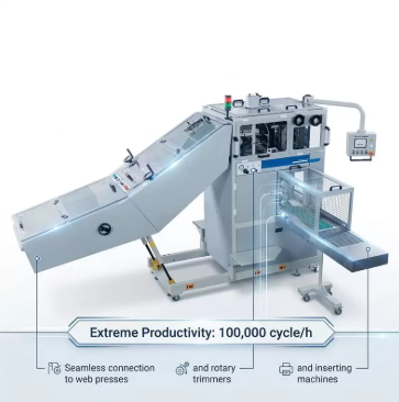 HX625 Web Press Stacker optimized for newspaper web presses and rotary cutters ensuring finished paper stacking