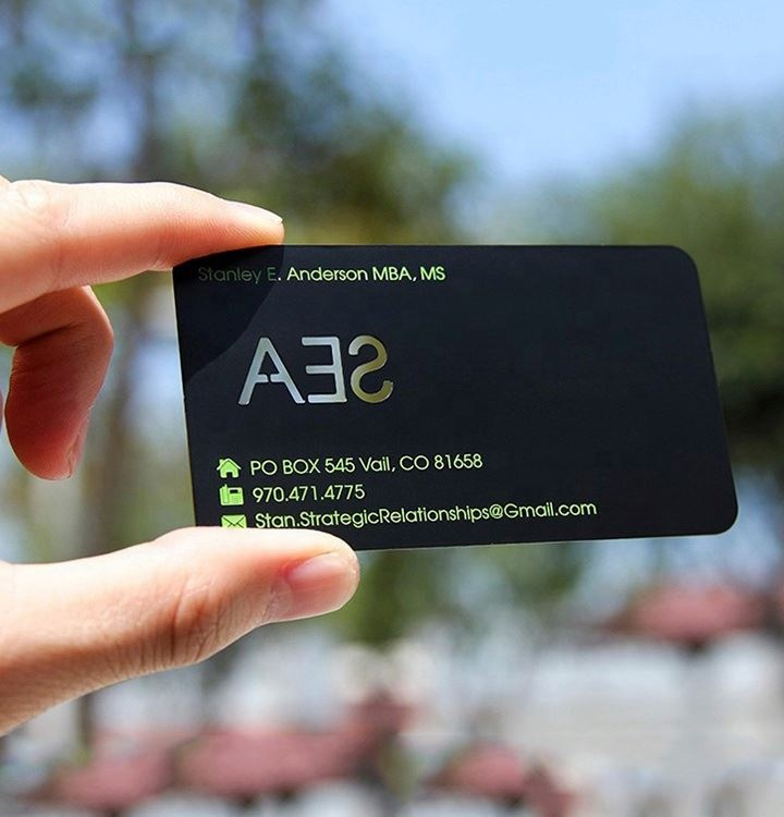 Carte de visite professionnelle de visite balayée en métal de blancs de bande magnétique d'acier inoxydable