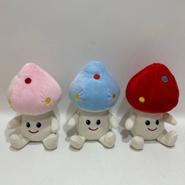 3 Clrs Talk-Back Mushroom W/ Movement Recording & Repeating Plush Toy BSCI Audit