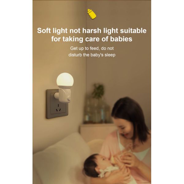 Energy-saving LED Plug-in Night Light for Baby Nursing and Eye Protection in Bedroom