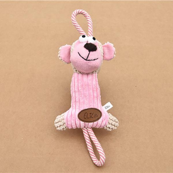 Bite Resistance Plush Pet Toys Cotton Material Printing Logo 44 * 17CM 125G