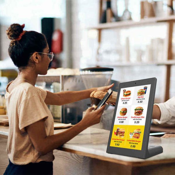OEM ODM 8 дюймовый настольный планшет L-образный Android Tablet RK3566 Вертикальный сенсорный планшетный компьютер для ресторана