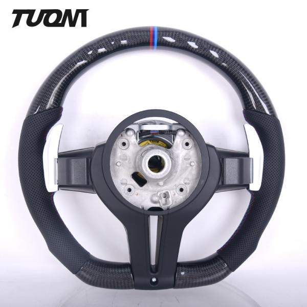 45cm Bmw Carbon Fiber Steering Wheel Custom Shape Thong Trim