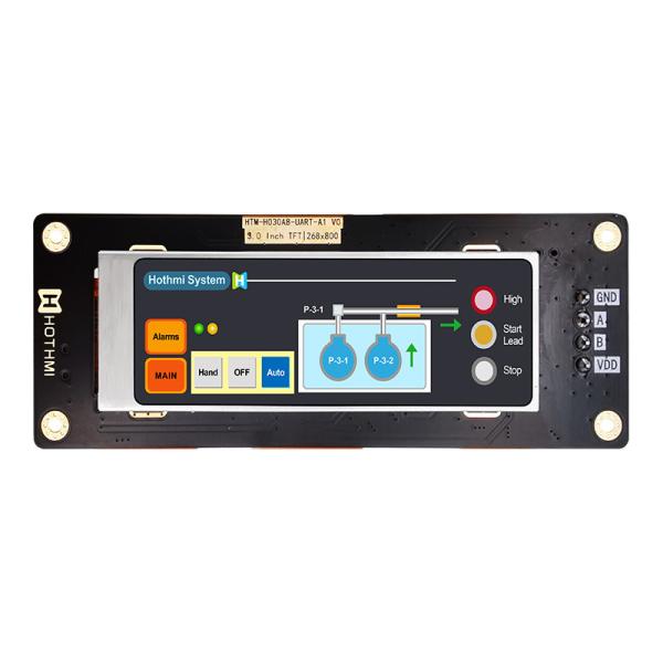 3,0 PANNEAU de MODULE de TFT d'affichage d'UART TFT LCD 268x800 de pouce AVEC LE TABLEAU de CONTRÔLE d'affichage à cristaux liquides