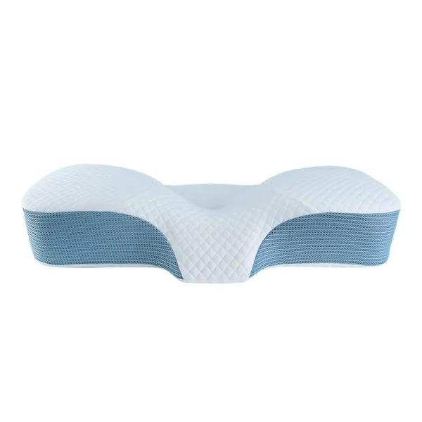 Portable Contoured Memory Foam Pillow Lightweight Contoured Orthopedic Pillow