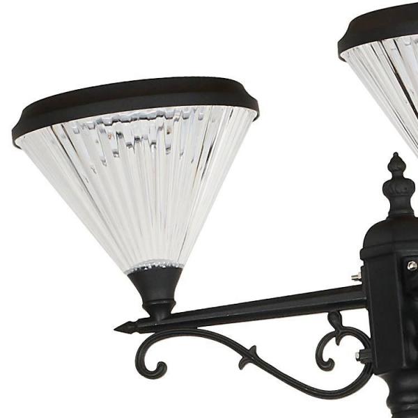 SMD3528Aluminum Outdoor Garden Solar Light Black Integrated IP65 Optically Controlled