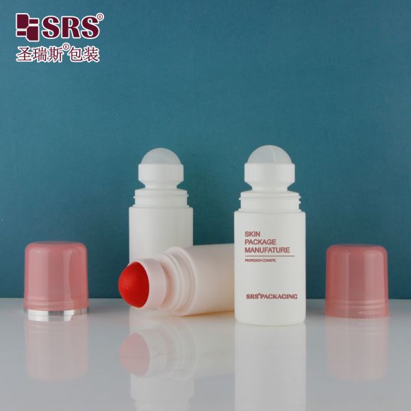 60ml 2 oz Custom Color PP PCR Eco-friendly Plastic Bottle Deodorant Roll on Packaging
