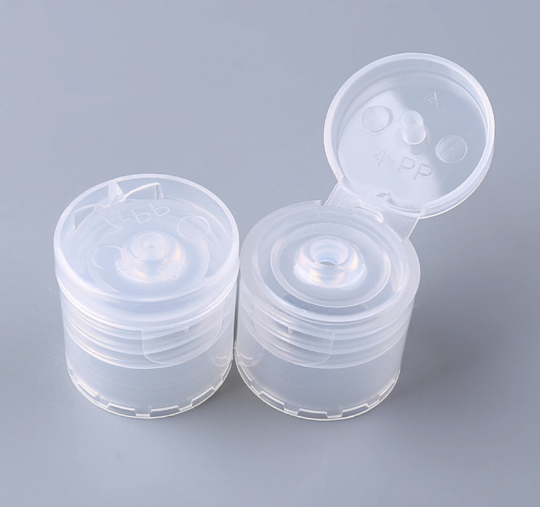 cosmetic Flip Top Bottle Caps Transparent smooth 20/410 24/410