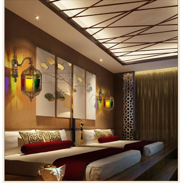 Projet d'éclairage pour balcon de couleur en cuivre vintage