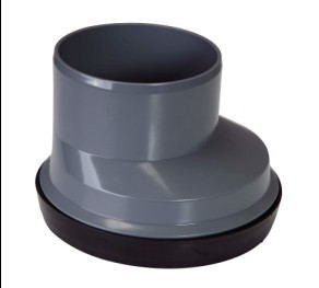 Gray 3 Inch Wc Offset Connector , PVC Material Toilet Connection Shifter