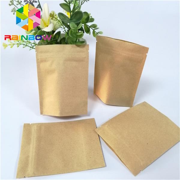 Custom printed paper packaging bag for food  stand up zipper pouch paper bags