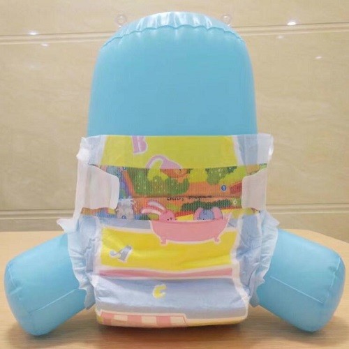 Blue ADL Breathable Baby Diapers 3 Layer Microfiber Stretchy Waistband