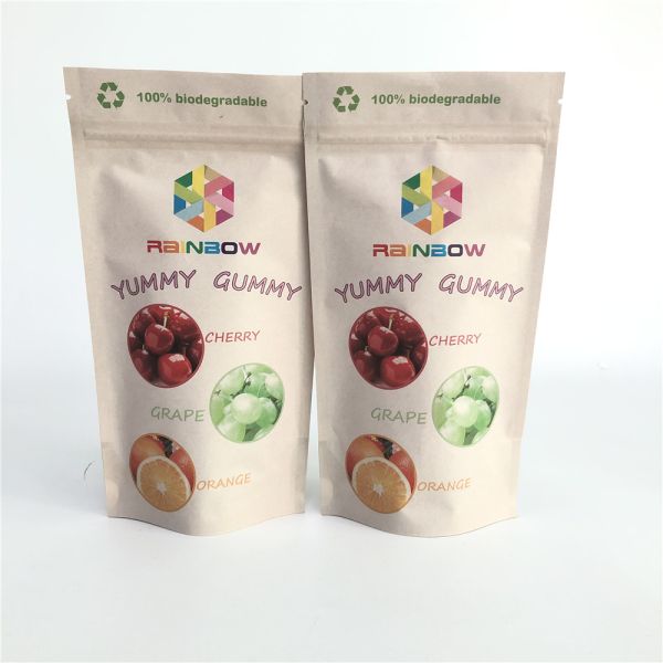 Edible Food Packaging Pouch Zipper Snack Package Bag For Cookies Candy