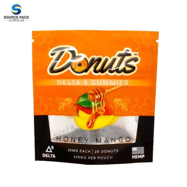 Mylar Weed Packaging Stand Up Pouch With Child Proof Zipper