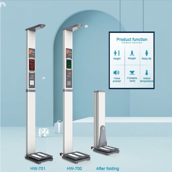 Foldable BMI Weight Machine for Hospital Medical Human Height Weighing Customized Support