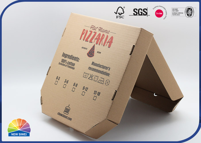 Изготовленное на заказ напечатанное качество еды коробки пиццы Kraft бумажное гофрировало материал