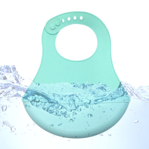Hot selling 2018 Amazon Wholesale Waterproof Silicone babies Bib Infant Bib