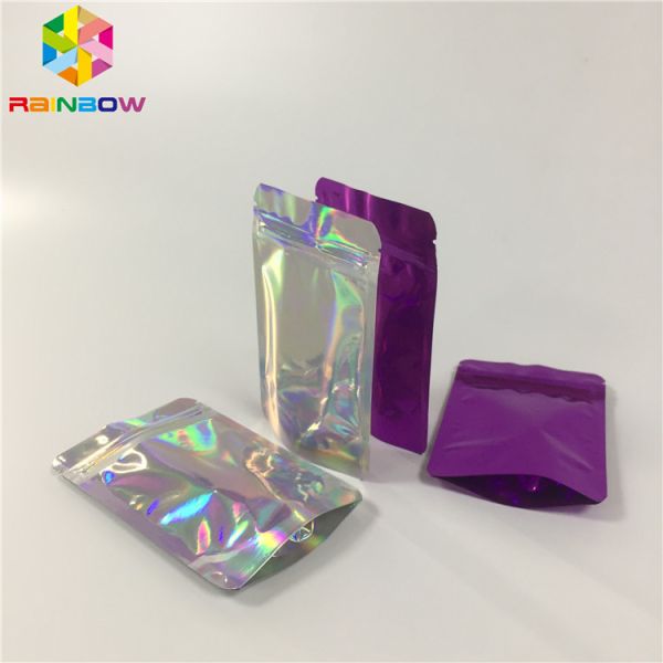Laminated Holographic Laser 3d Display Bags Hologram Heat Transfer Vinyl Pouch