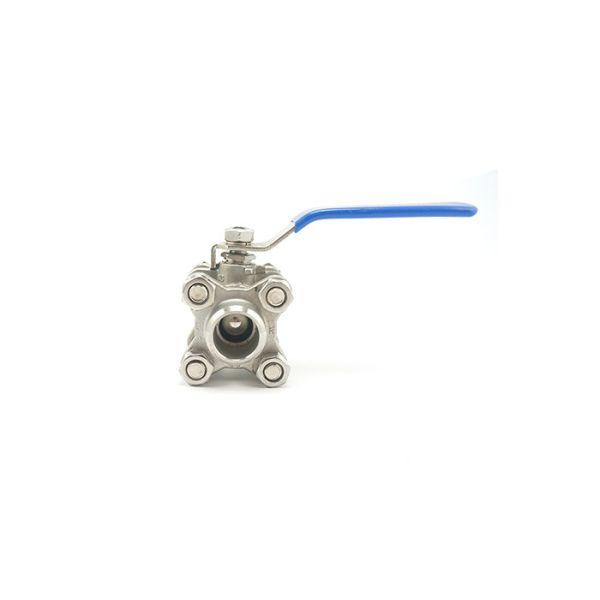 Forged Stainless Steel Valves Hygienic Ball Valves 3pcs Body Heat Resistance