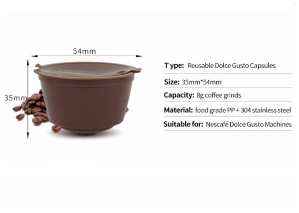 Food Grade Stainless Steel Coffee Filter , K Cup Refillable Filter Easy Clean