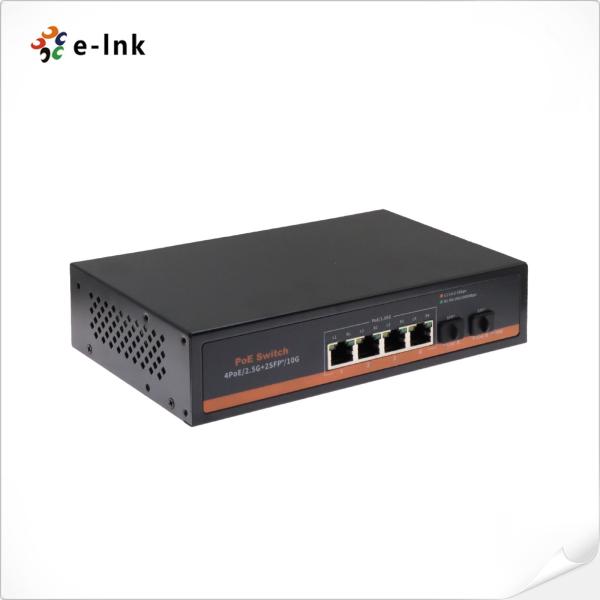 Portas PoE de 4x2.5Gbps + 2 portas de fibra SFP+ de 10G